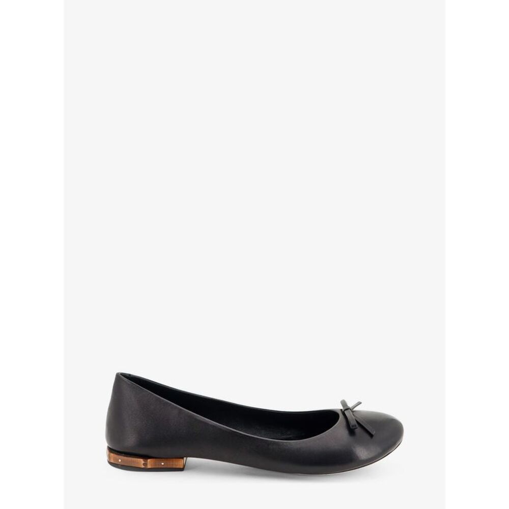 Gucci Women Leather And Bamboo Ballrinas